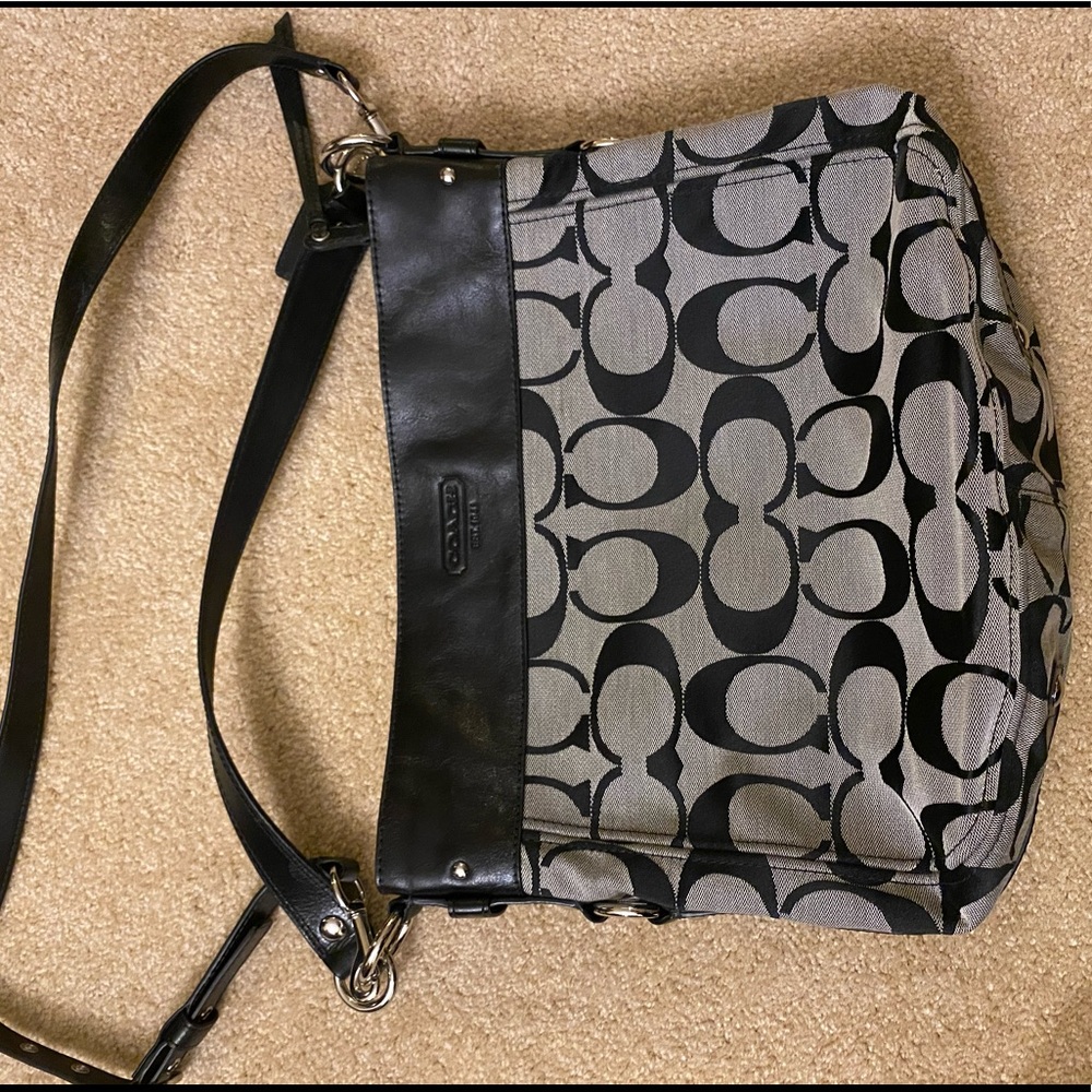 Coach black shoulder purse